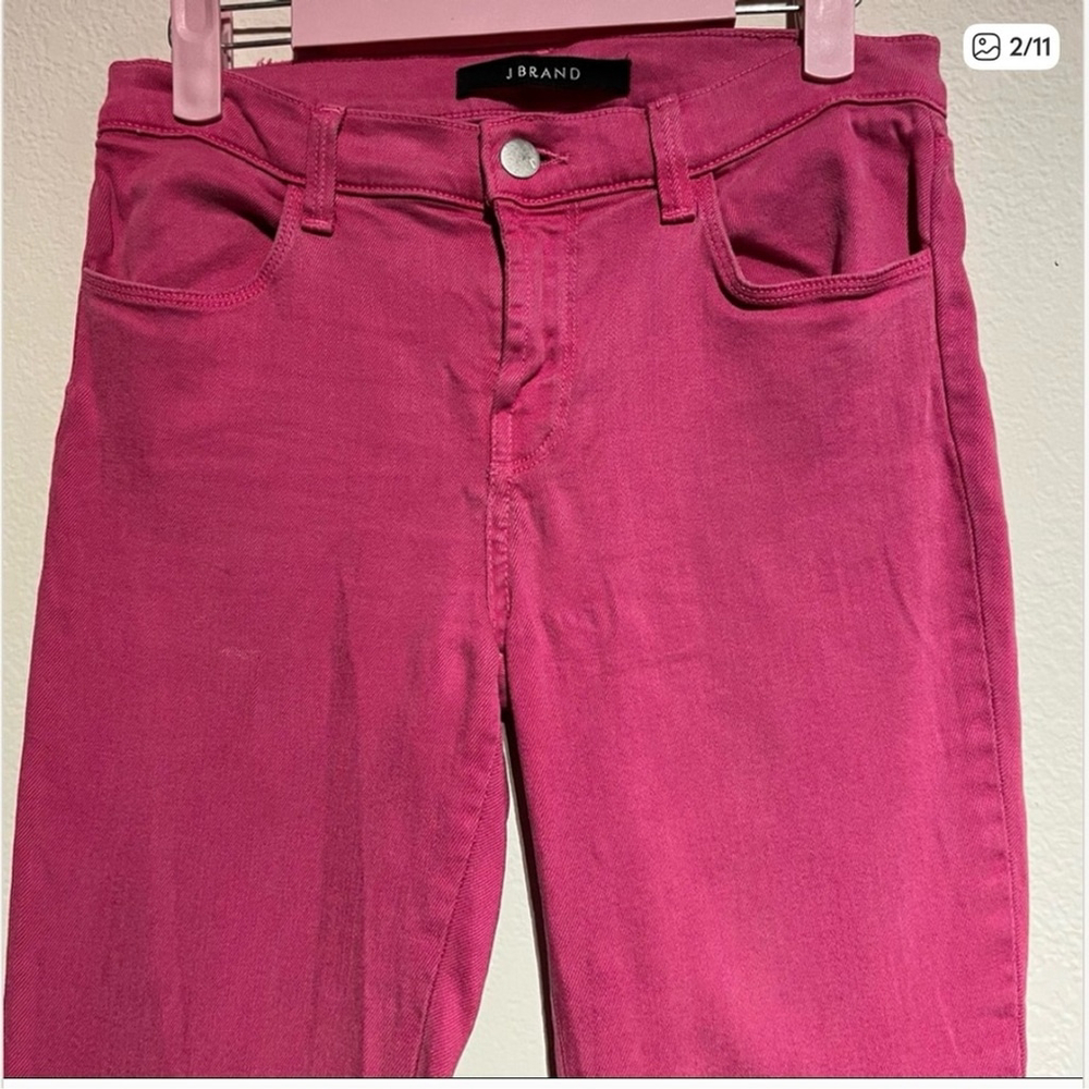 J Jeans Magenta Skinny Jeans High Waist Size 28 | Stretch Colored Feminine Denim